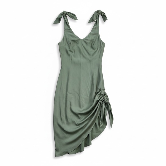 Cult Gaia Delilah Silk-Satin Slip Dress Medium EUC - Picture 2 of 9